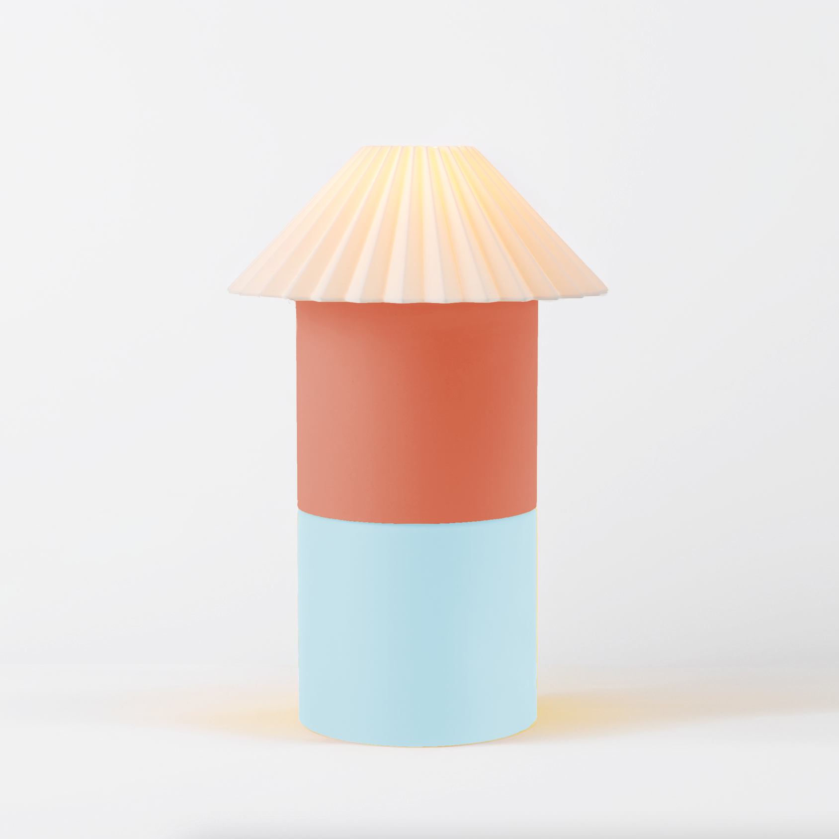 Cici Lamp – Large in Terracotta by Nella Home – colorful, modular, stackable table lamp
Cute aesthetic colorful lamp for dopamine decor lovers
Modular, Scandinavian style modern lighting in Terracotta – sustainable PLA table lamp
Two-toned Color-block home decor – Terracotta Cici Large
