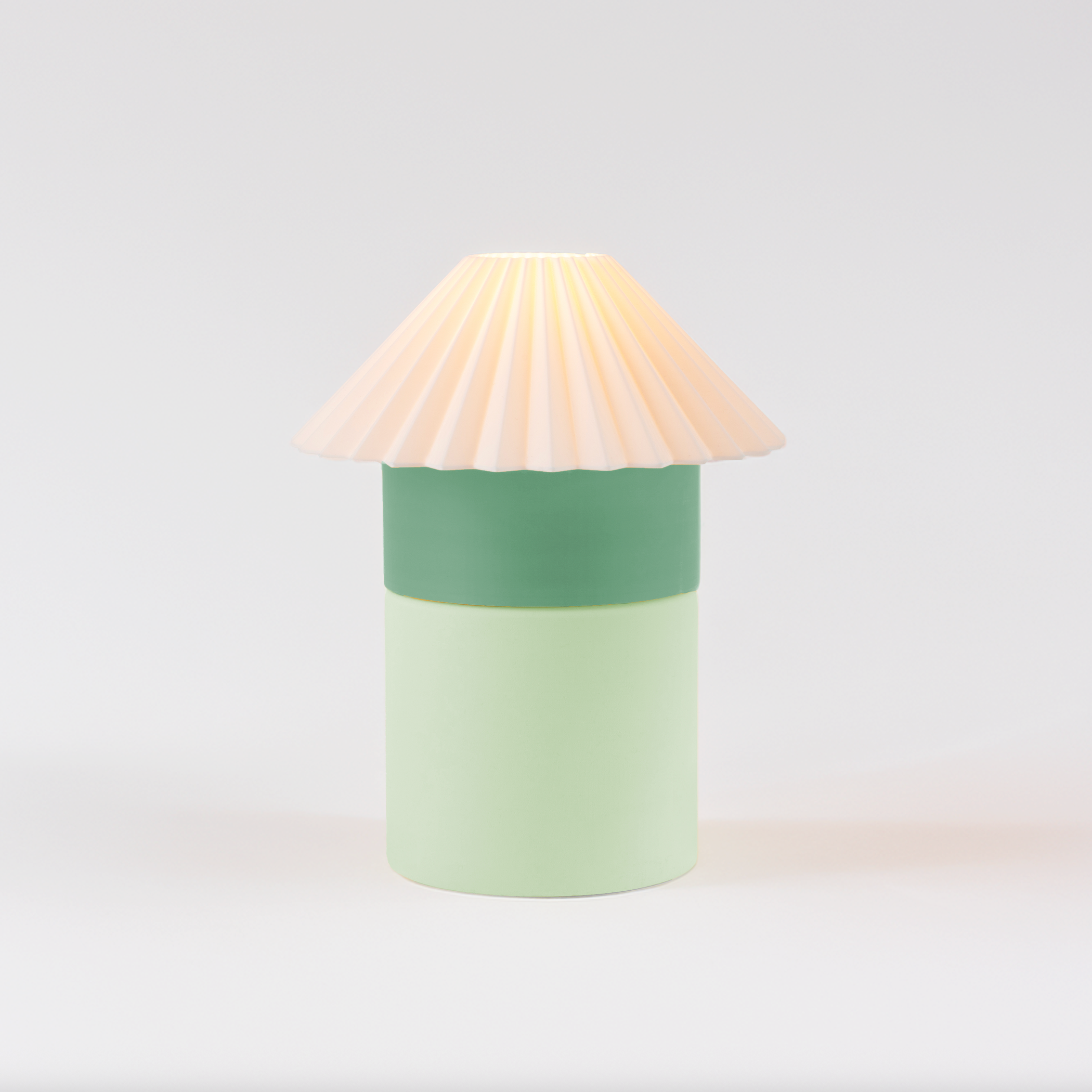 Cici Lamp – Medium in Pistachio by Nella Home – colorful, modular, stackable table lamp
Cute aesthetic colorful lamp for dopamine decor lovers
Modular, Scandinavian style modern lighting in Pistachio – sustainable PLA table lamp
Two-toned Color-block home decor – Pistachio Cici medium