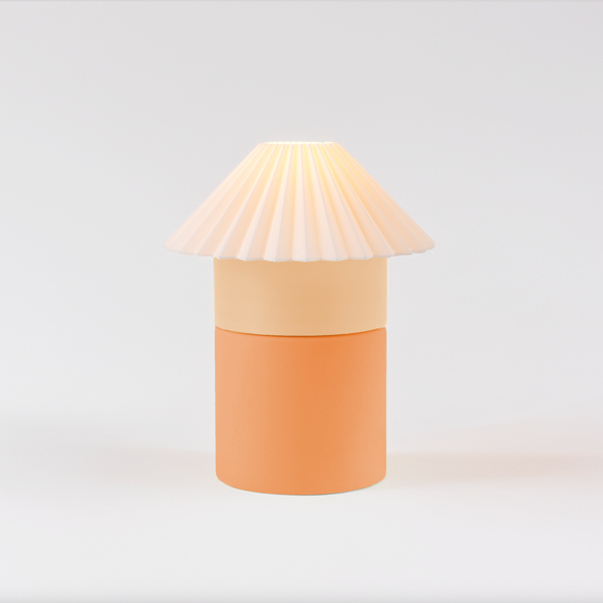 Cici Lamp – Medium in Tangerine by Nella Home – colorful, modular, stackable table lamp
Cute aesthetic colorful lamp for dopamine decor lovers
Modular, Scandinavian style modern lighting in Tangerine – sustainable PLA table lamp
Two-toned Color-block home decor – Tangerine Cici medium